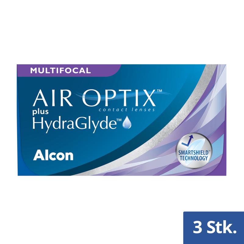 AIR OPTIX plus HydraGlyde Multifocal | 3er Box | Addition HI(MAX ADD+2,50)