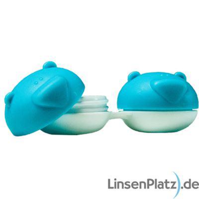 Kontaktlinsenbeh&auml;lter B&auml;r blau